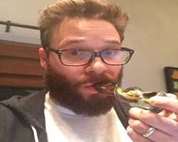 Seth Rogen smoking